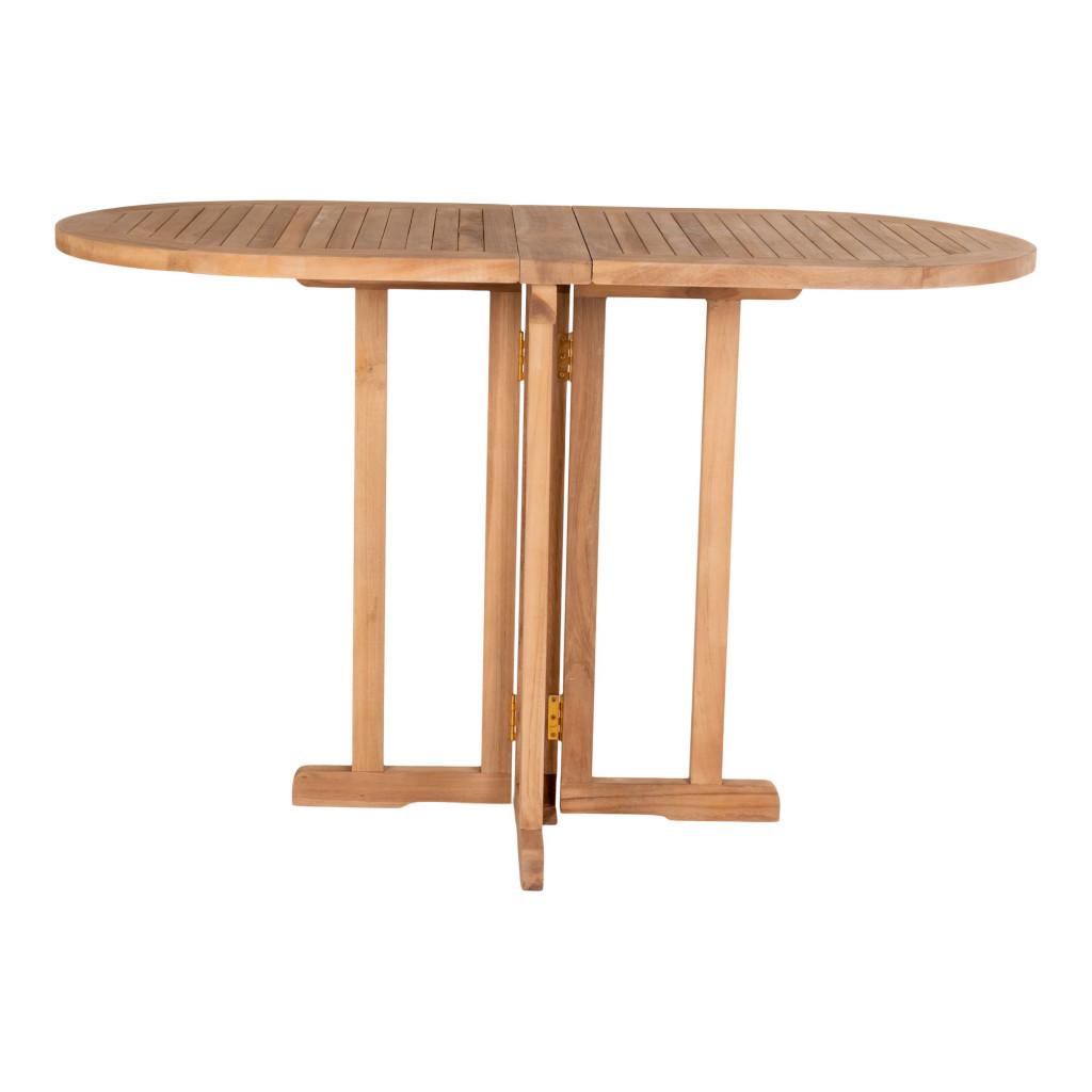 Huelva összecsukható kisasztal, teak fa, natúr 120x60x75 cm