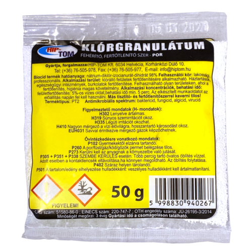 Hypo 50 g. koncentrátum/klórgranulátum 