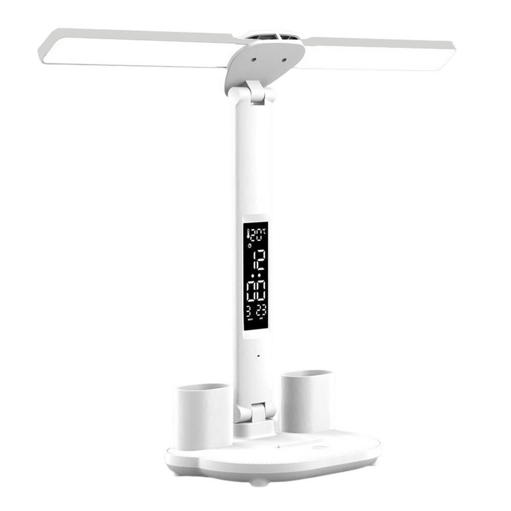 Intelligens asztali LED lámpa + QC3.0 USB hálózati adapter, fehér