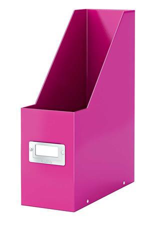 Iratpapucs, PP/karton, 95 mm, LEITZ "Click&amp;Store", rózsaszín