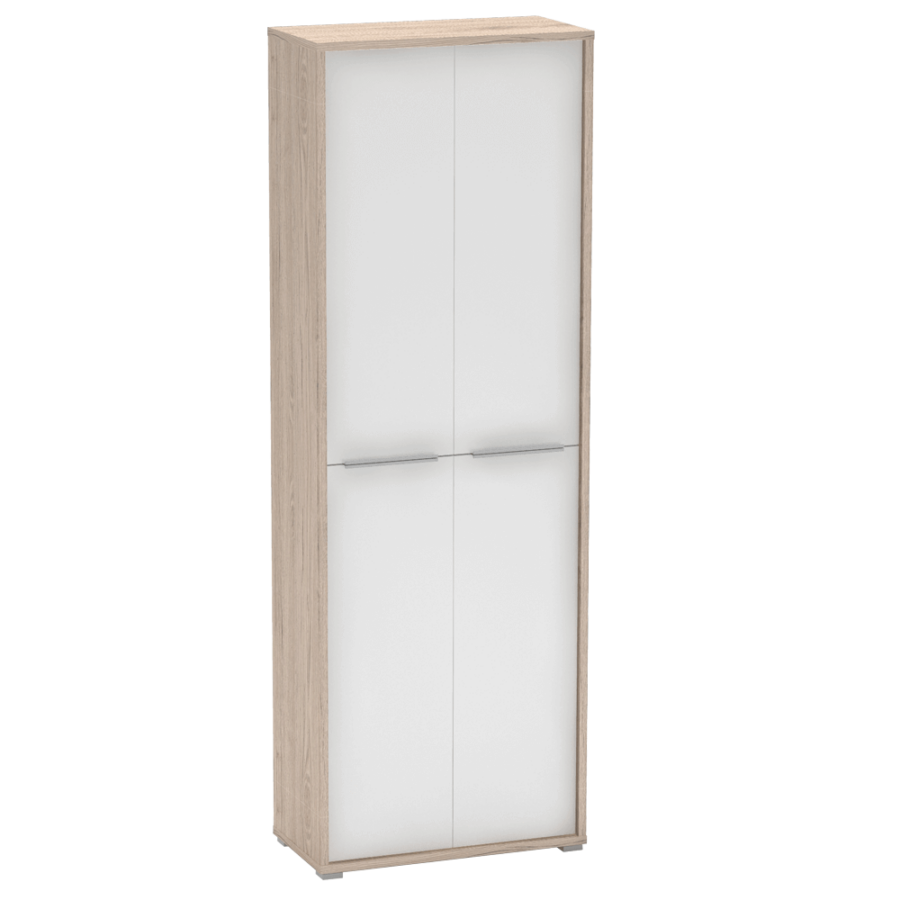 Irodai szekrény polcokkal, san remo/fehér, RIOMA 05
