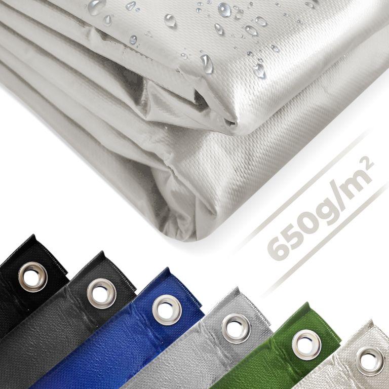 JAGO Ponyva 650 g/m² alumínium háló  5 x 6 m fehér