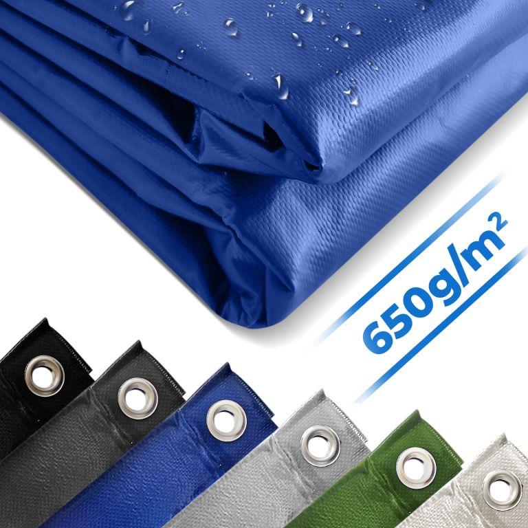 JAGO Ponyva 650 g/m² alumínium háló 5 x 7 m kék