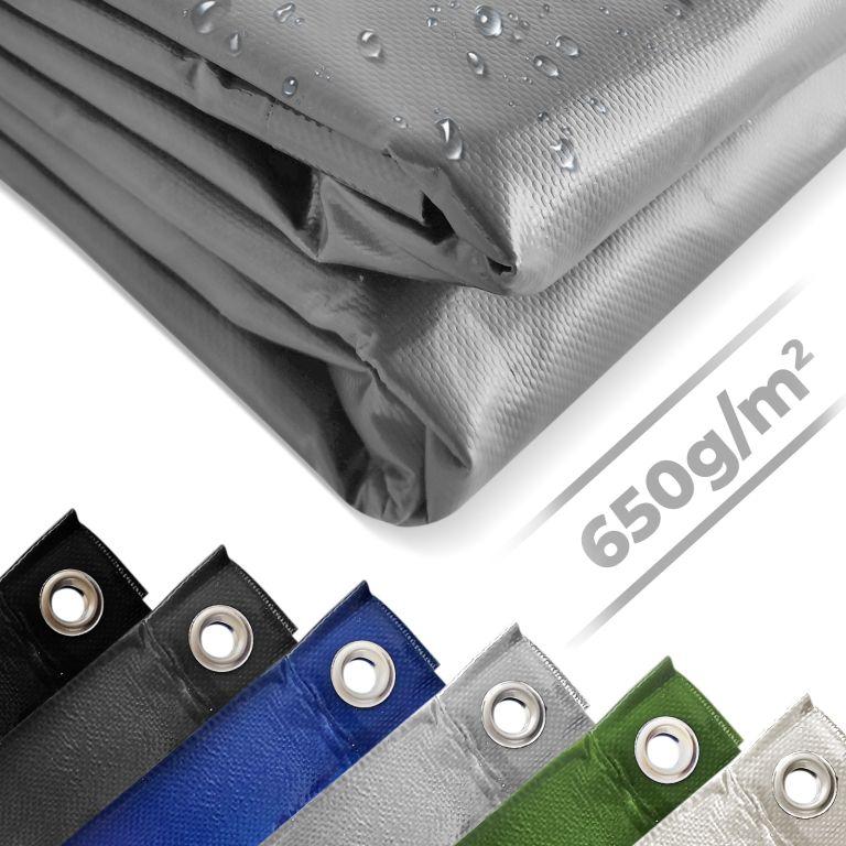JAGO Ponyva 650 g/m² alumínium hálós szürke 3 x 5 m