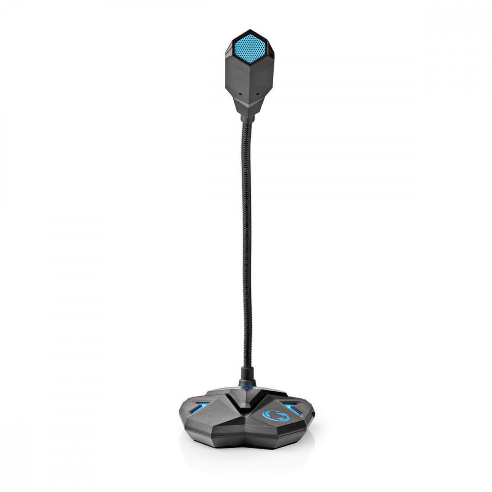 Játék Mikrofon | Alkalmas erre: Asztal / Notebook | USB | Csatlakozó kimenet: 1x 3.5 mm Audió Ki | Integrált kapcsoló | Fejhallgató kimenet