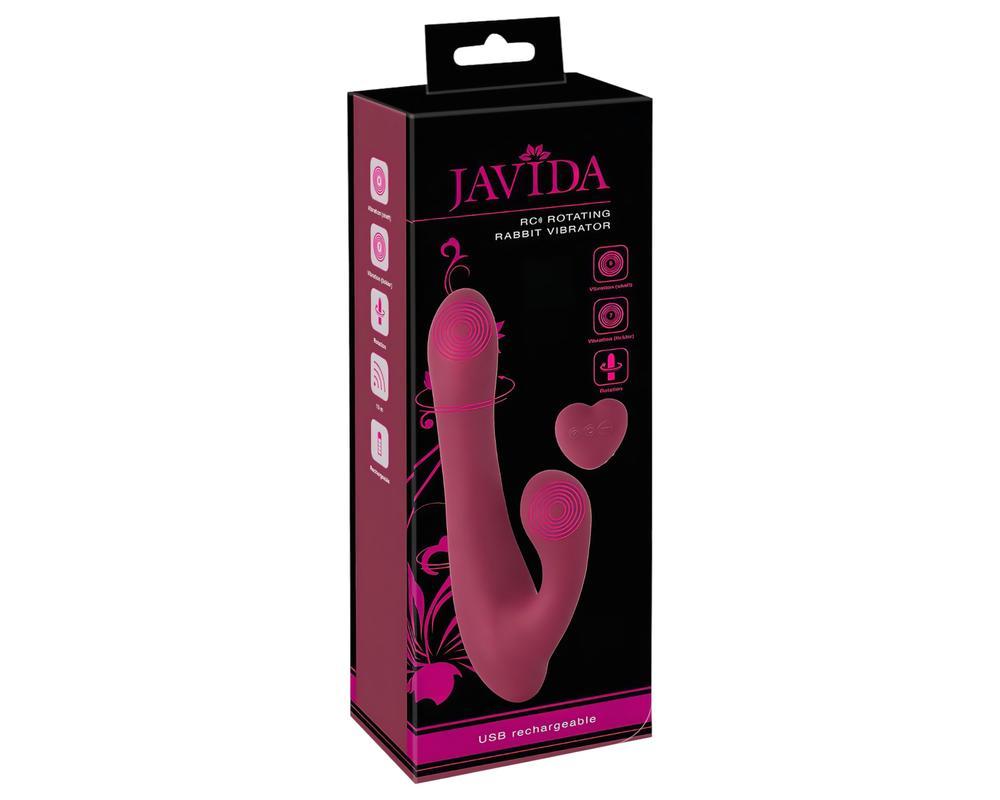 Javida - rádiós, csiklókaros forgó vibrátor (piros)