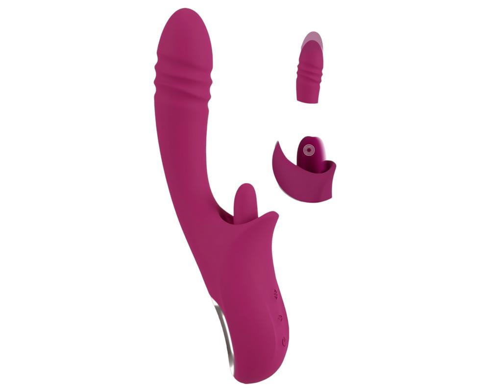 Javida Licking & Thrusting - nyelves lökő vibrátor (lila)