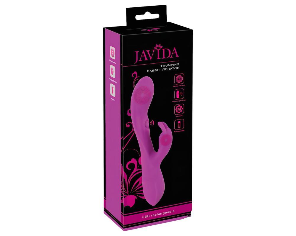 Javida Thumping Rabbit - 3 motoros csiklókaros vibrátor (lila)