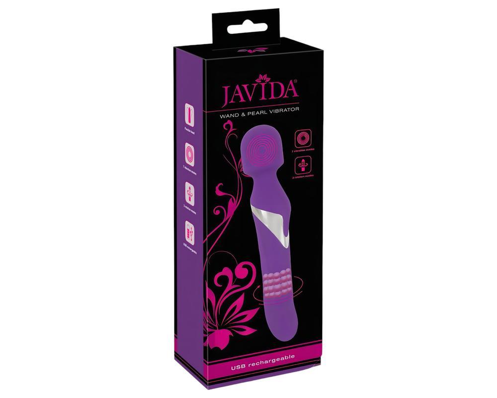 Javida Wand & Pearl - 2in1 masszírozó vibrátor (lila)