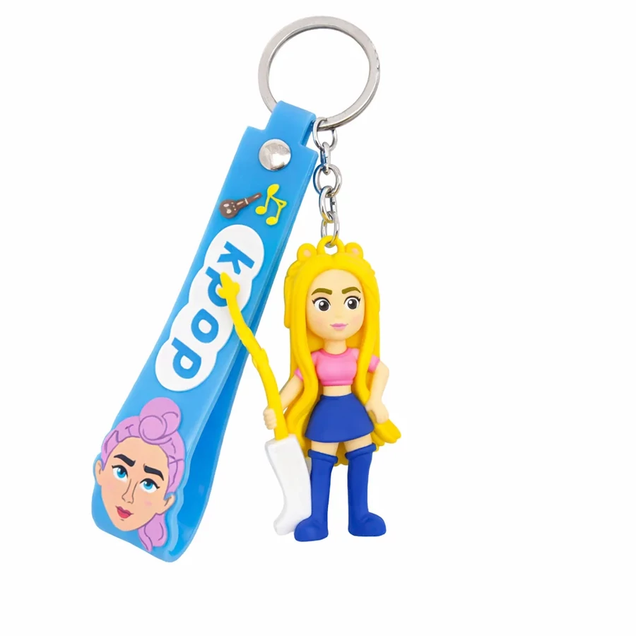 K-pop idol gumifigurás kulcstartó