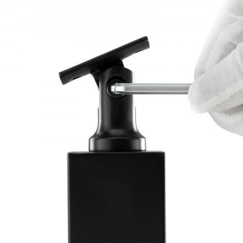 Kábelkorlát Lépcsőoszlop Szögletes Lyukkal Fekete 914x25x51 mm