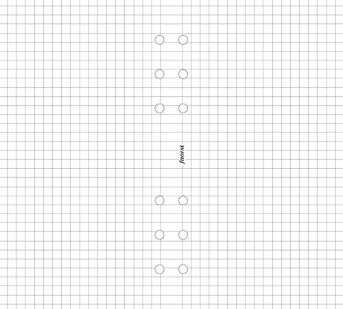 Kalendárium betét, jegyzetlap, personal méret, kockás, FILOFAX, fehér