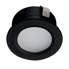 Kanlux Fekete spot lámpa Imber: fürdőszobába beépíthető, 12V, IP65, SMD LED, 1W - melegfehér
