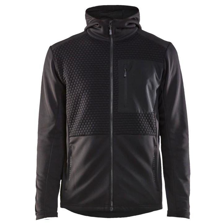 Kapucnis pulóver cipzárral 3540-2526 - 2XL