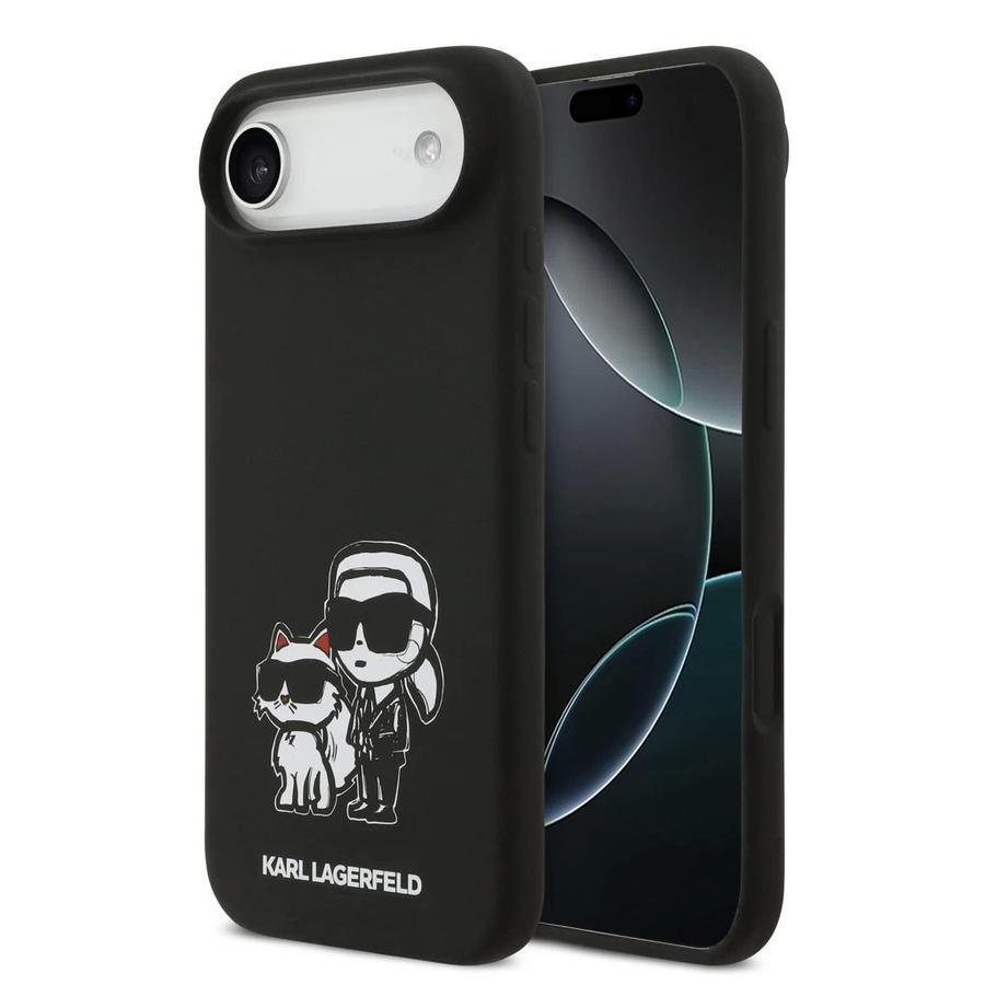 Karl Lagerfeld Liquid Silicone K&CH Sketch MagSafe tok iPhone 17 Air készülékhez fekete