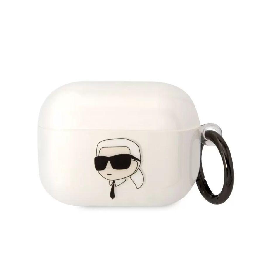 Karl Lagerfeld tok fehér (KLAPHNIKTCT) Airpods Pro készülékhez