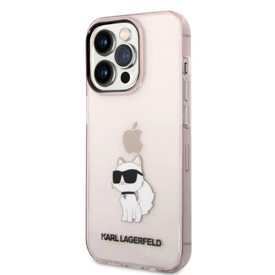 Karl Lagerfeld tok pink (KLHCP14LHNCHTCP) Iphone 14 Pro készülékhez