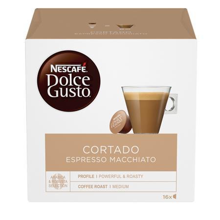 Kávékapszula, 16 db, NESCAFÉ DOLCE GUSTO "Cortado Espresso Macchiato "