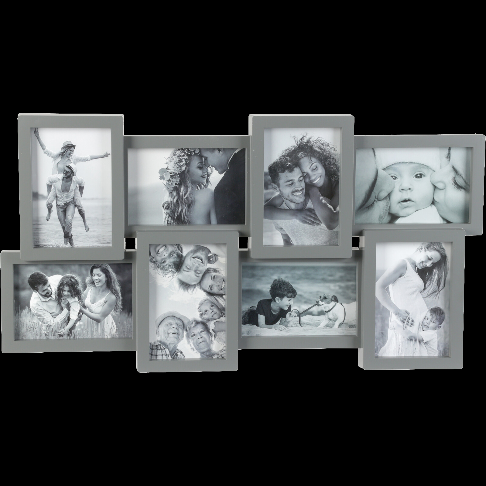 KÉPKERET 8 FOTÓNAK 60X33X3CM POLIPROPILÉN SZÜRKE SZÍNŰ