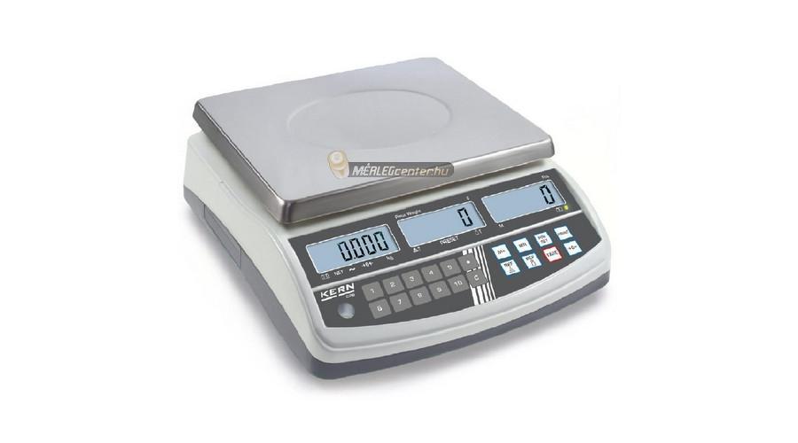 KERN CPB 15K2DM (6/15kg/0,002/0,005kg) darabszámláló digitális asztali mérleg, RS232 port, opcionális akkumulátor, hitelesíthető