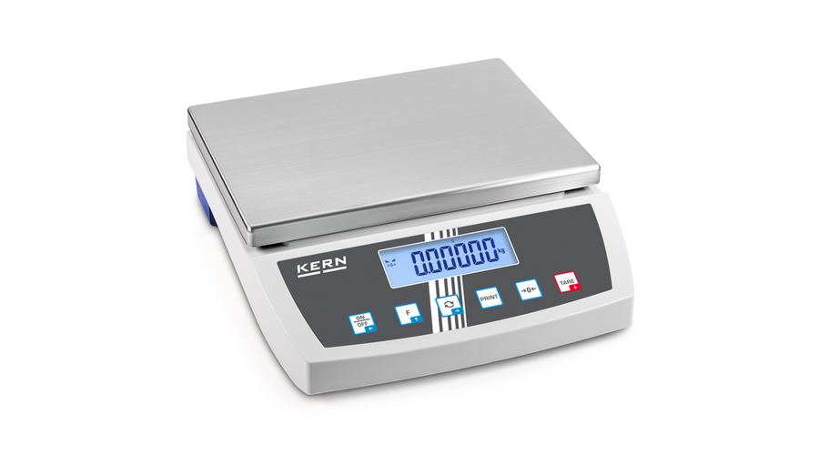 KERN FKB 6K0.02 (6kg/0,00002 kg) 340×240 mm mérőfelületű, robusztus felépítésű, sok funkciós, IoT ready, Ipar 4.0 digitális asztali mérleg