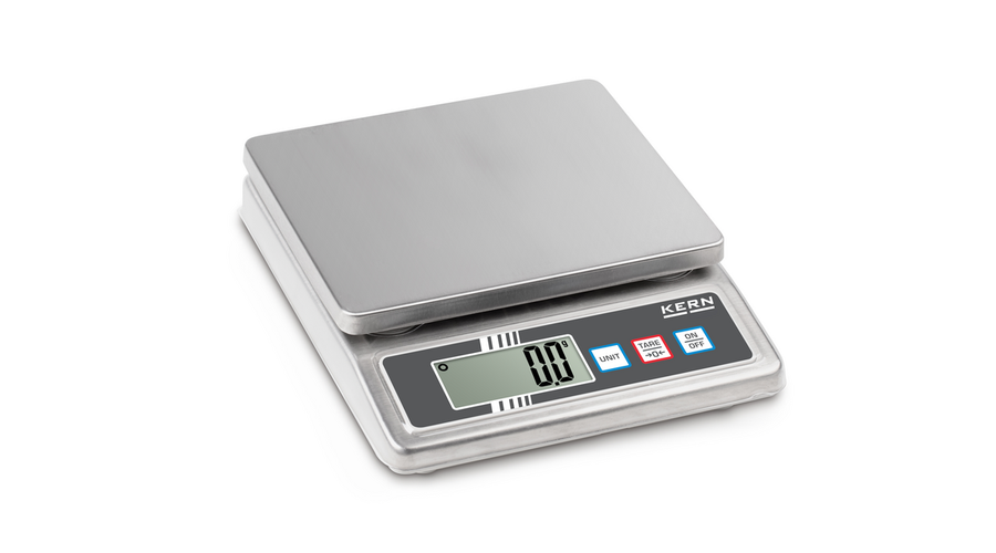 KERN FOB 0.5K-4NS (500g/0,1g) rozsdamentes, IP65-ös védettségű, HACCP kompatibilis digitális asztali mérleg
