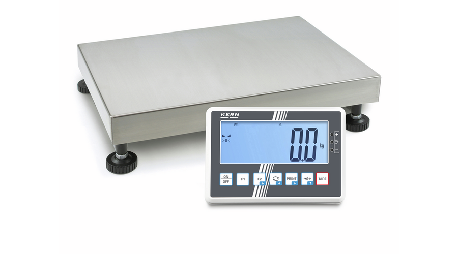 KERN IFC 600K100DM (300/600kg-0,1/0,2kg) 800x600 mm IoT Line, Ipar 4.0 robusztus rozsdamentes acél digitális platform mérleg sok funkcióval, hitelesíthető