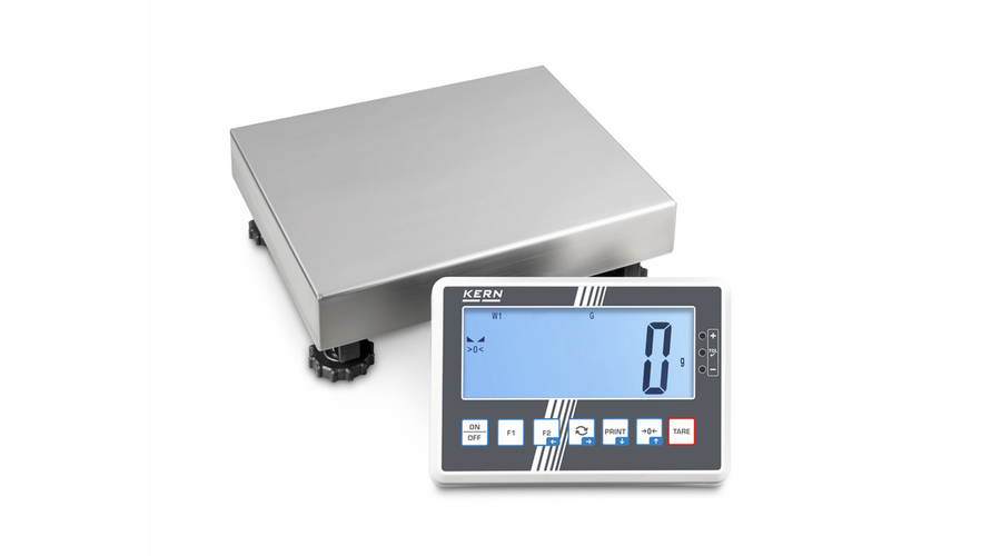 KERN IFC 6K1DM (3000/6000g-1/2g) 300x240 mm IoT Line, Ipar 4.0 robusztus rozsdamentes acél digitális platform mérleg sok funkcióval, hitelesíthető