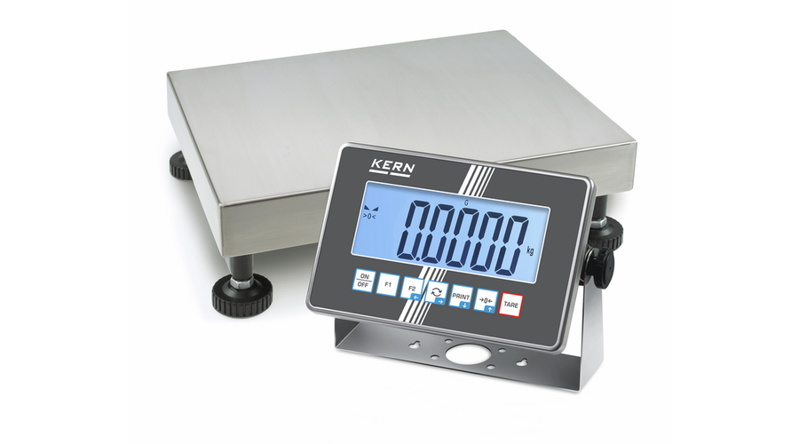KERN IXC 10K-4L (15kg-0,0005kg) 400x300 mm IoT Line, Ipar 4.0 IP65/IP68 robusztus rozsdamentes acél digitális platform mérleg sok funkcióval
