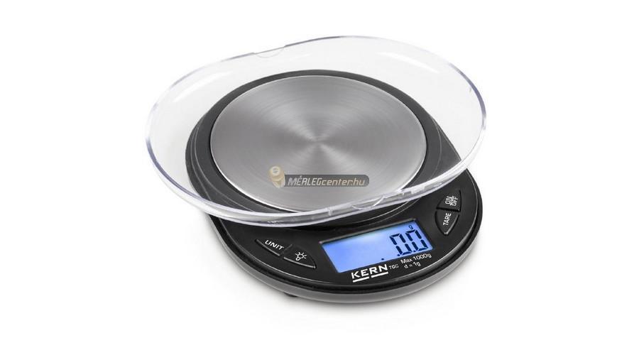 KERN TGC 500-1 (500g/0,1g) digitális precíziós zsebmérleg 8750 üzemóra 2 év garancia