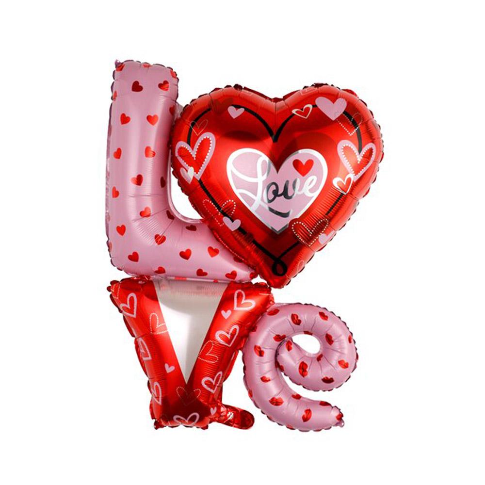 Kétszintes Love fólia lufi / 60x78 cm