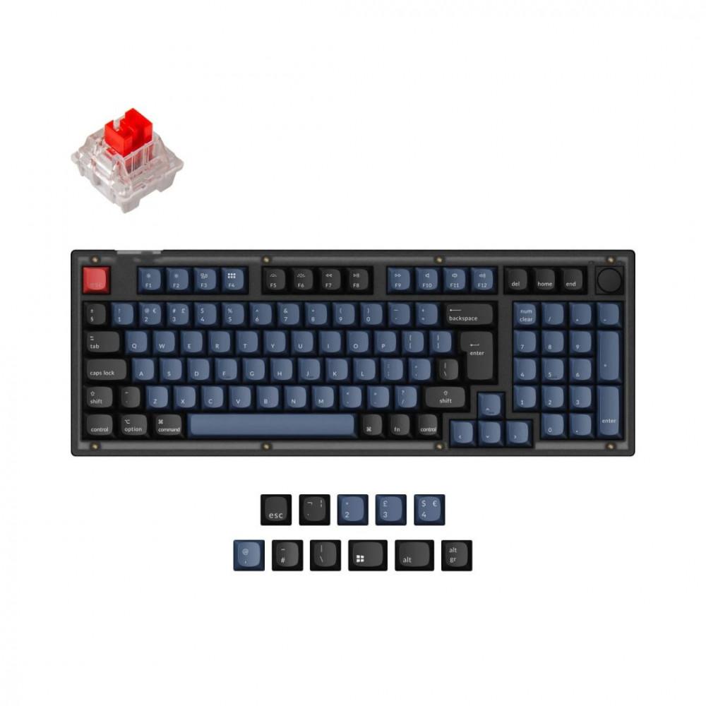 Keychron V5 RGB Fully Assembled Knob K Pro Red Mechanical Hot Swap Keyboard Frosted Black UK
