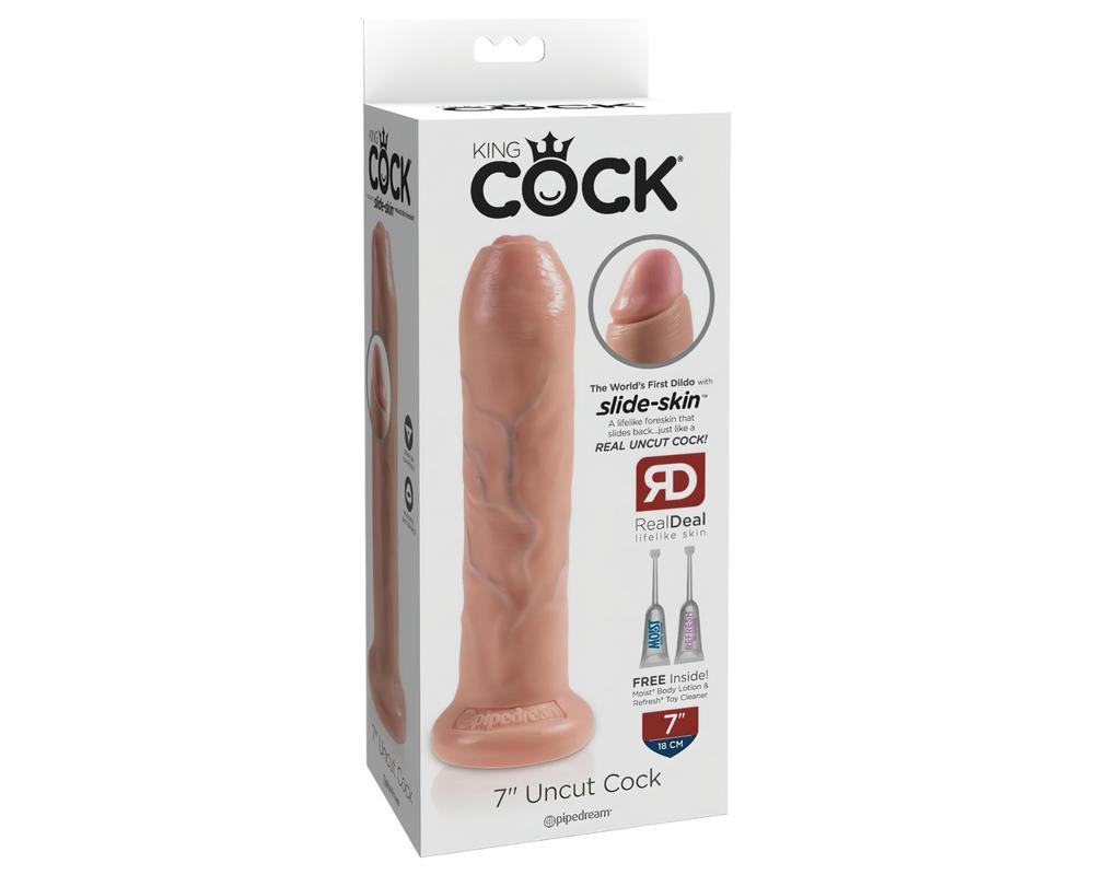King Cock 7 - élethű dildó (18cm) - natúr