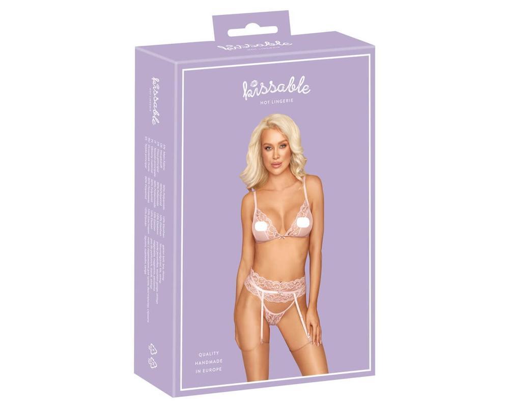 Kissable - csipke fehérnemű szett (pink)