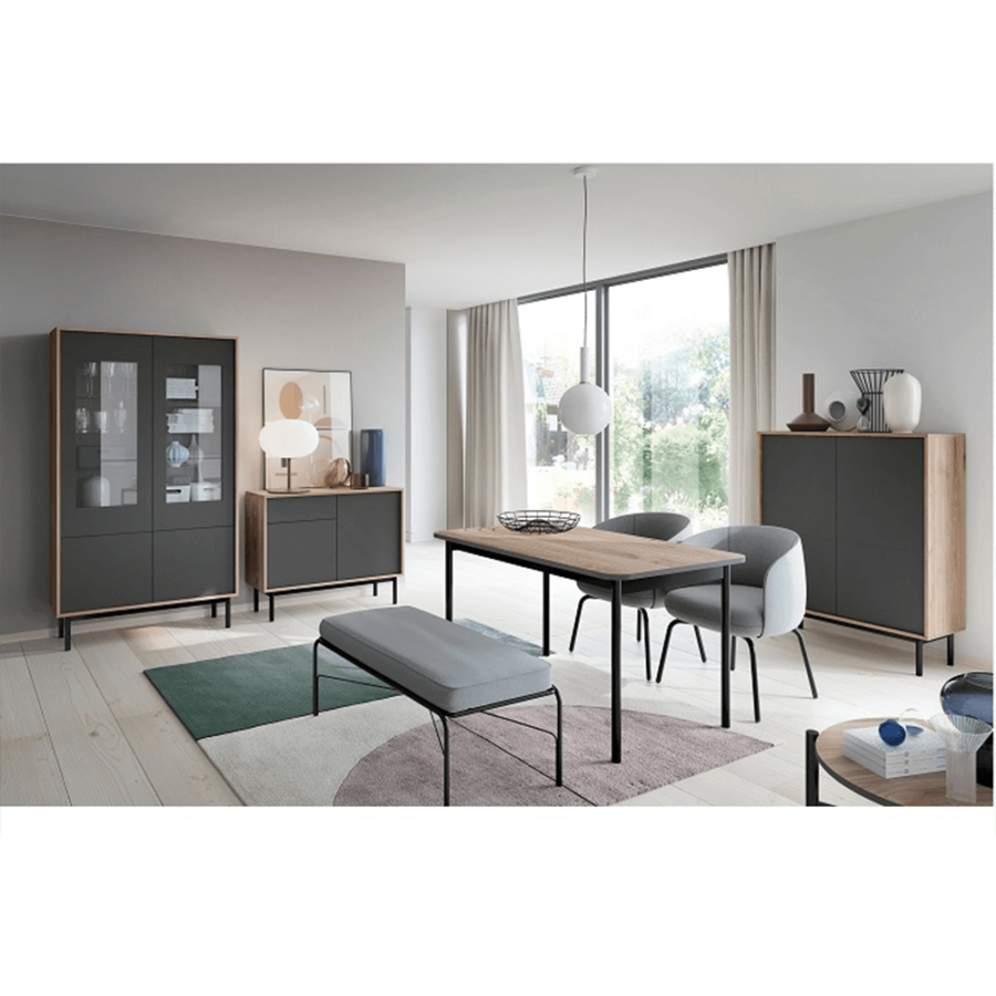 Komód, tölgy jaskson hickory/grafit, BERGEN BKD104