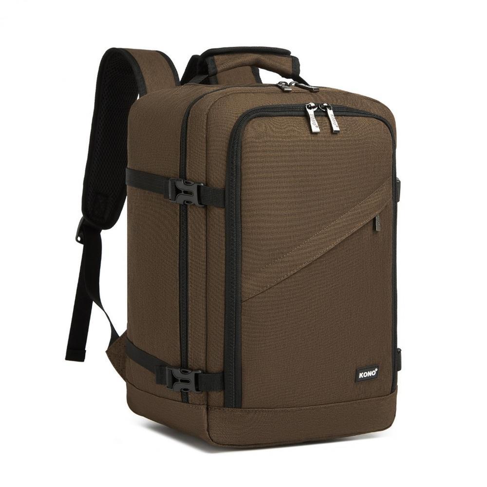 Kono kézipoggyász hátizsák repülőre – barna – 15,6″ laptophoz (BPK2531)