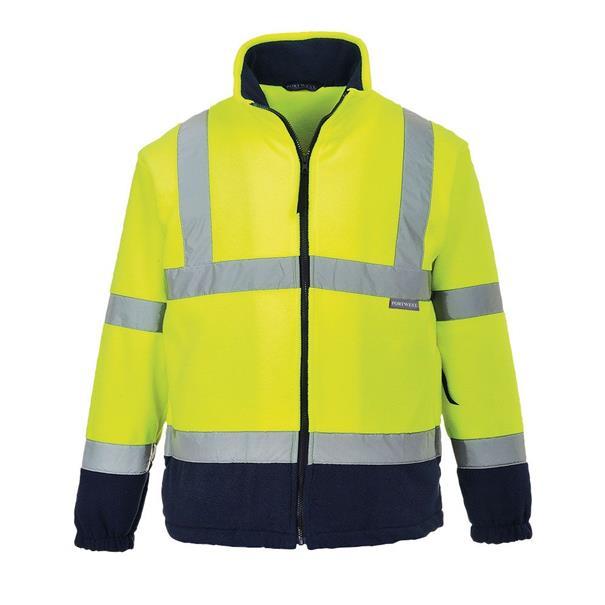 Kontraszt polár pulóver - 4XL - Sárga