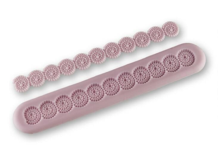 Kör mintás hosszúkás szilikon fondant formázó
