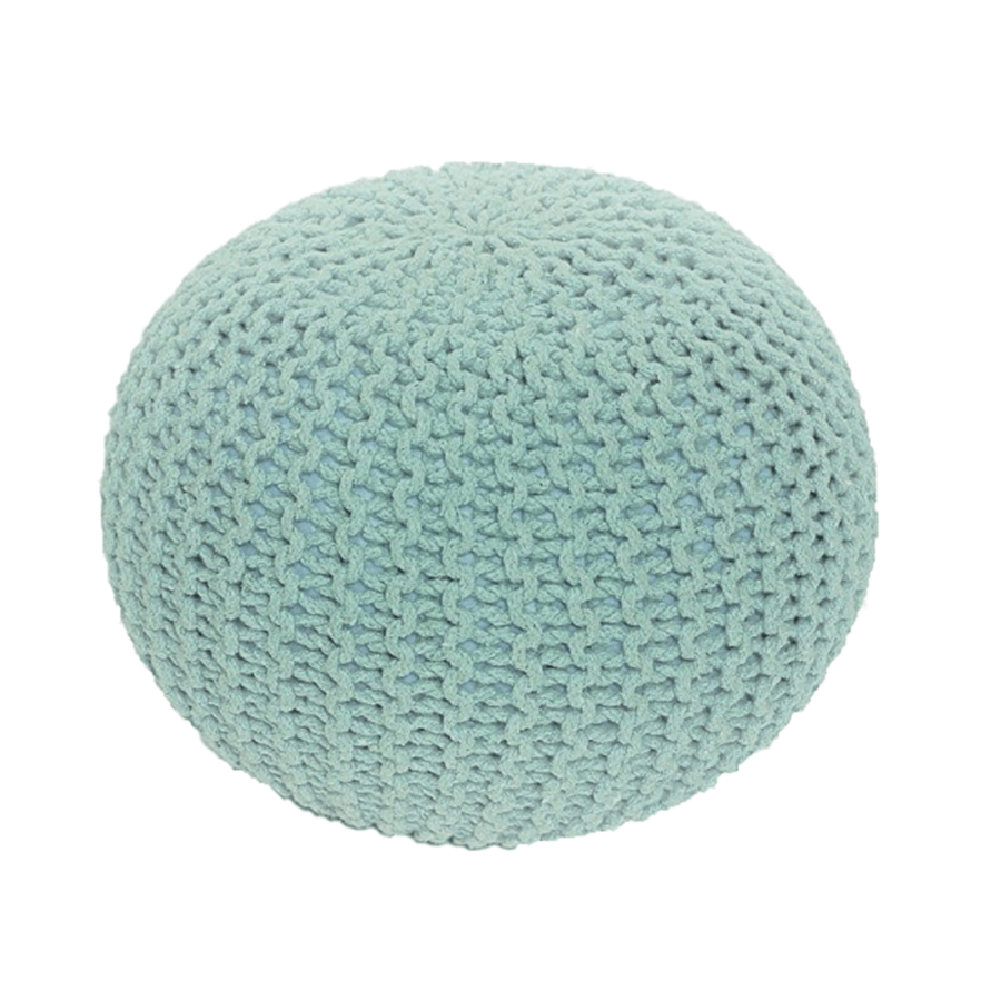 Kötött puff menta-menta színű pamut, GOBI TIP 2