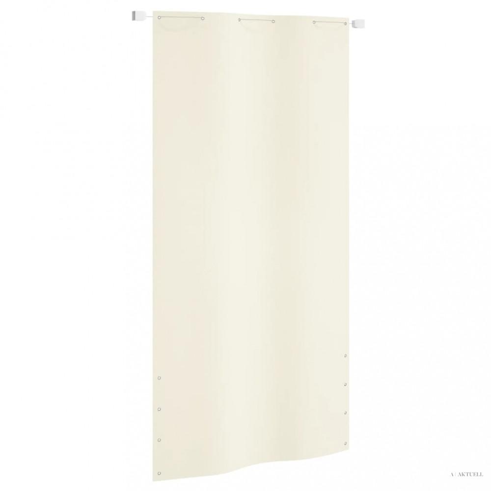 Krémfehér oxford-szövet erkélyparaván 120 x 240 cm