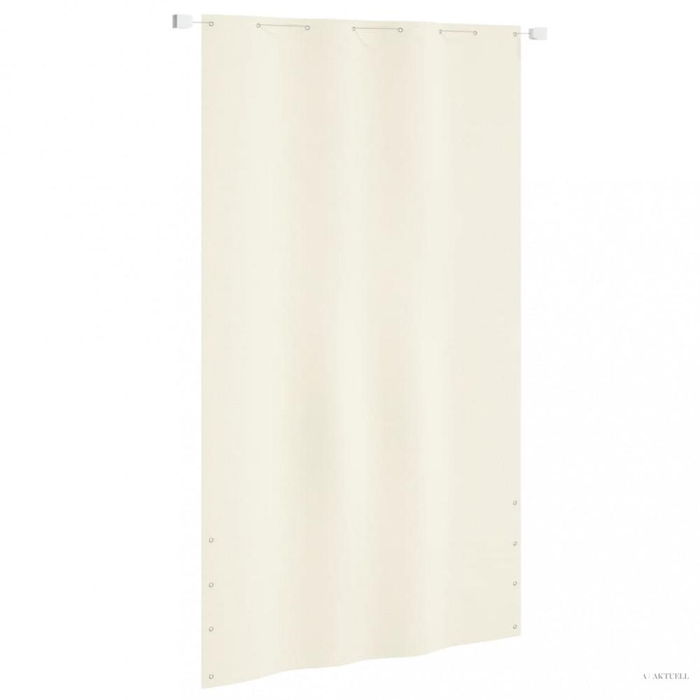 Krémfehér színű oxford-szövet erkélyparaván 140 x 240 cm