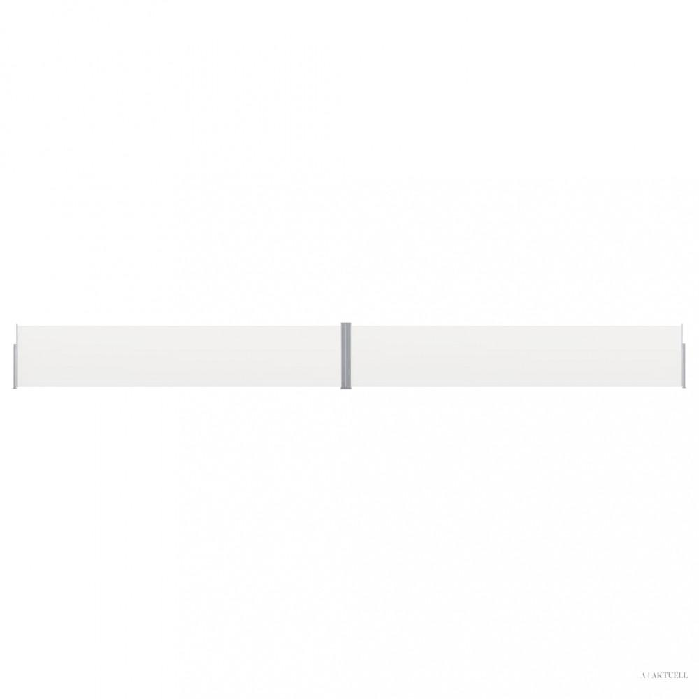 Krémszínű kihúzható oldalsó terasz-napellenző 140 x 1200 cm