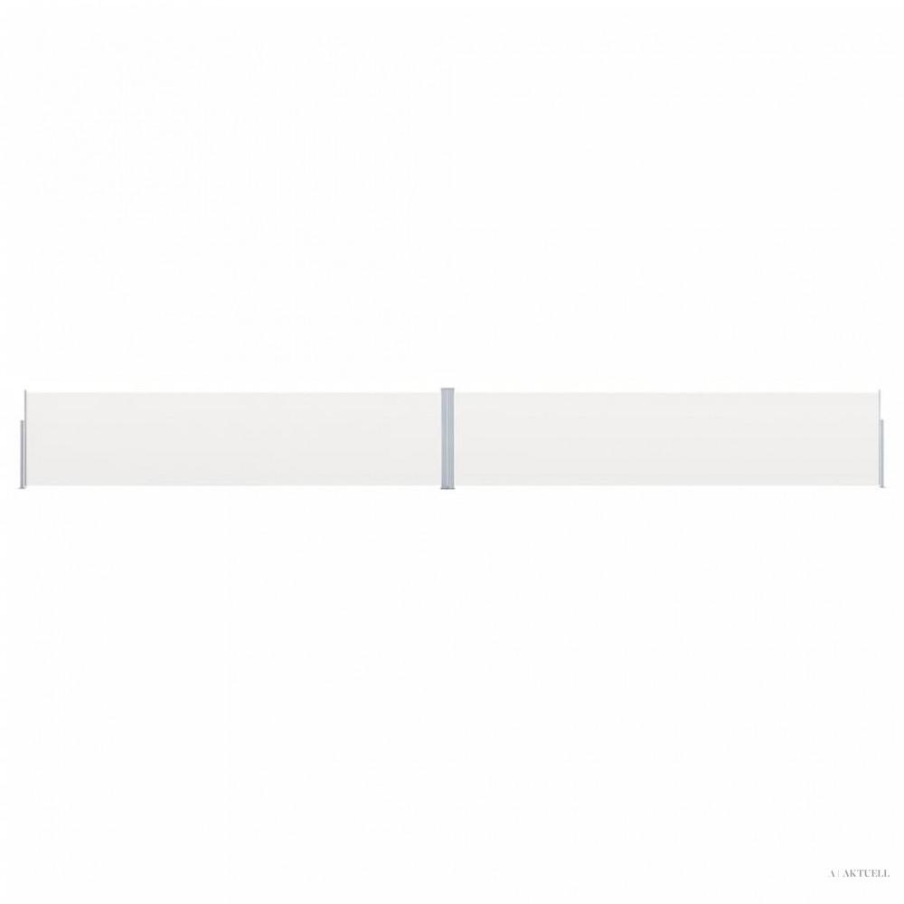 Krémszínű kihúzható oldalsó terasz-napellenző 170 x 1200 cm