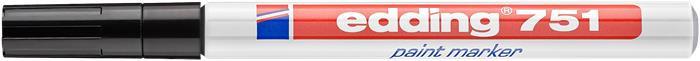 Lakkmarker, 1-2 mm, EDDING "751", fekete