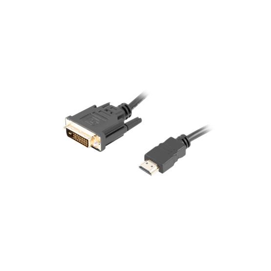 Lanberg HDMI (M)->DVI-D (M) (24+1) kábel 1,8 m, fekete
