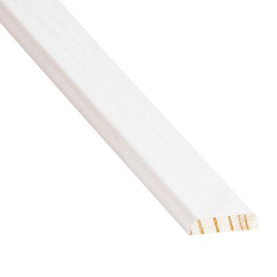 Lapos takaróléc (6x22 mm) fenyő, 240 cm, fehér