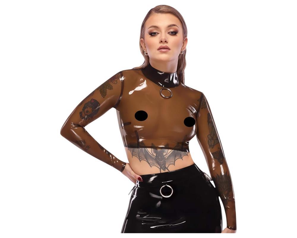 LATEX - áttetsző latex felső (áttetsző-fekete)