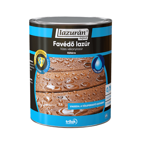 LAZURÁN AQUA 3IN1 0,75L HARMATSZÜRKE VIZESBÁZISÚ