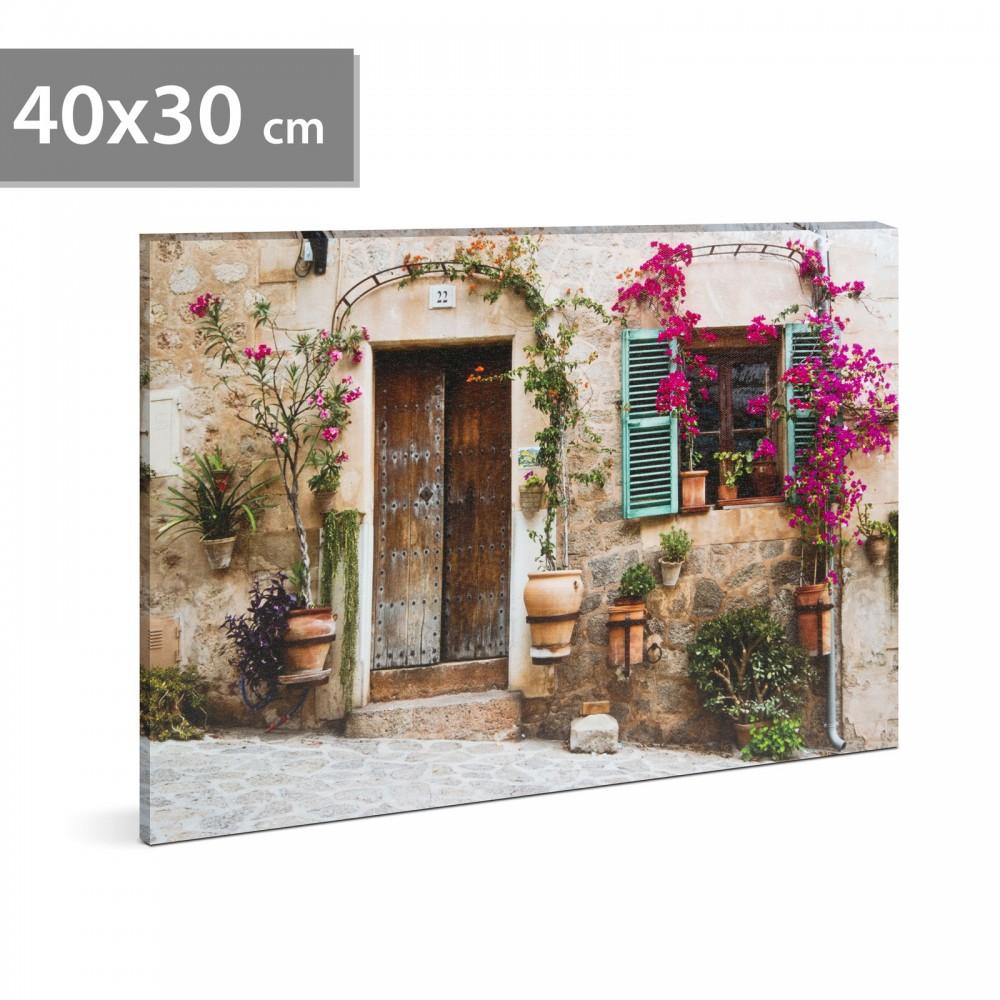LED-es fali hangulatkép - "Utcakép" - 2 x AA, 40 x 30 cm 58487A