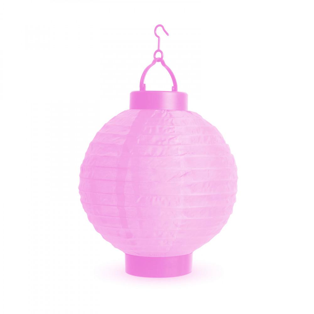 LED-es lampion - 1 LED - rózsaszín - 2 x AAA, ⌀ 20 cm
